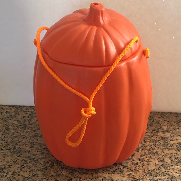 Vintage 1990 Advertisement Mars Milky Way Blow Mold Pumpkin Candy Pail Bucket - Picture 7 of 14